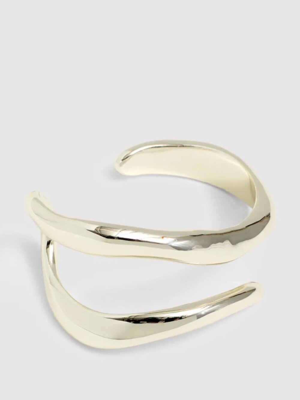 Madewell Silver Sculptural Illusion Cuff Bracelet - NWT